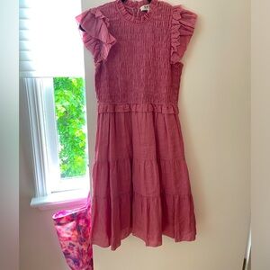 Sea NY silk flutter sleeve dress